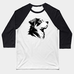 Stunning and Cool Estrela Mountain Dog Monochrome and Gold Portrait for Father's Day Baseball T-Shirt